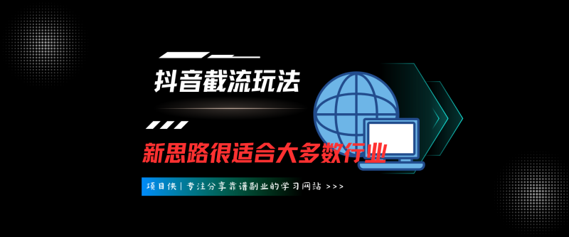 抖音解流玩法，适合大多数行业-项目侠