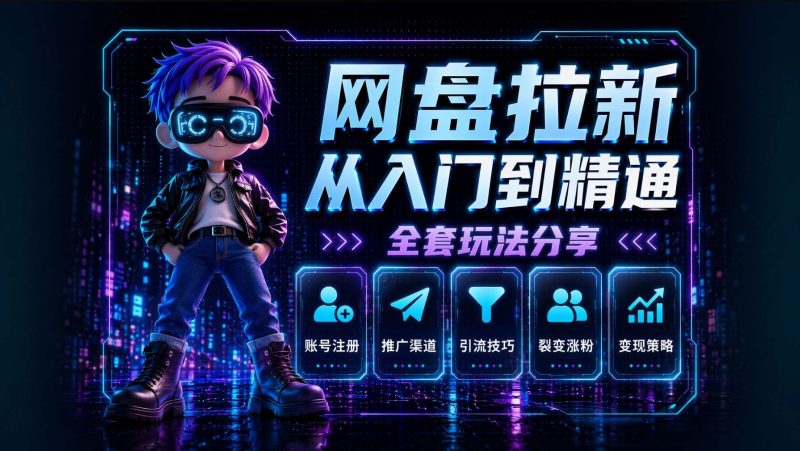 网盘拉新从入门到精通，全套玩法分享，新手也能快速见收益-项目侠