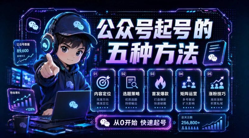 新手做公众号的四种起号方式，以及百分百过ai检测-项目侠